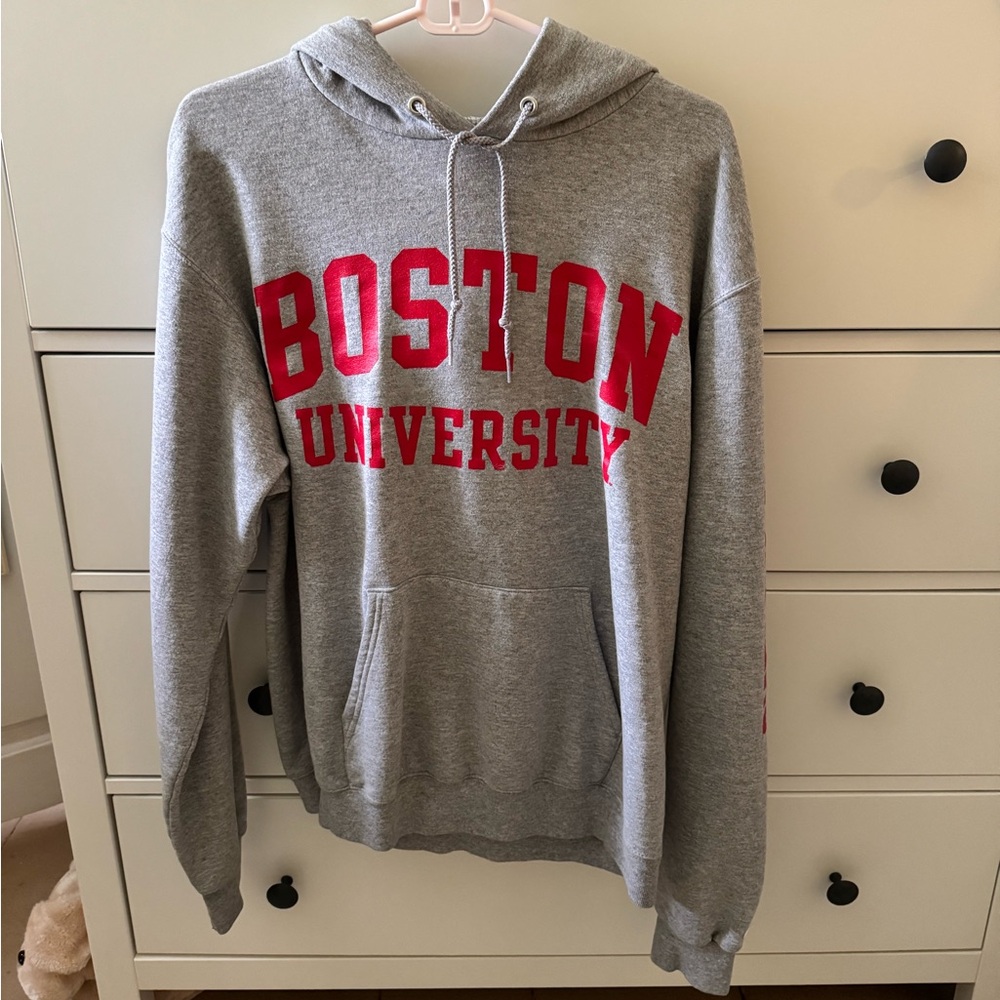 Gray Boston University Champion Hoodie
